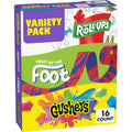 Fruit by the Foot Snacks Variety Pack - Fruit Roll-Ups, Gushers, Gluten Free Gummy Kids Snack, Good Source of Vitamin C, 16 Individually Wrapped Pouches, Perfect for On The Go, 10.2 oz Box