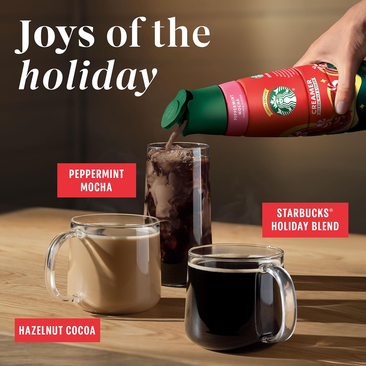 Starbucks K-Cup Coffee Pods, Hazelnut Cocoa Flavored Coffee for Keurig Brewers, 100% Arabica, Holiday, 1 Box (22 Pods)