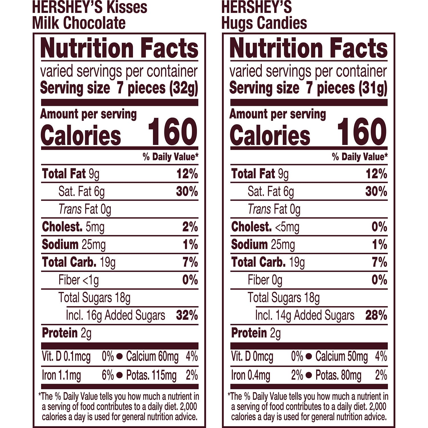 HERSHEY'S HUGS & KISSES Assorted Flavored, Valentine's Candy Bag, 21.4 oz