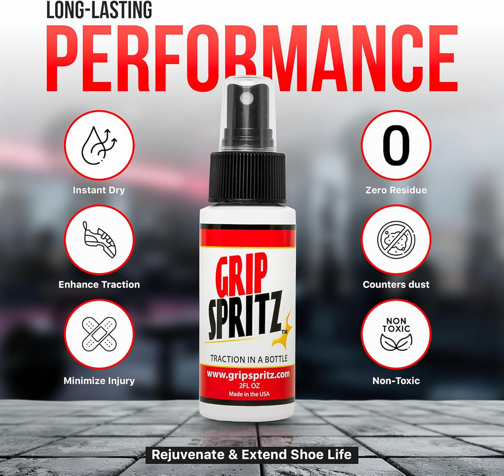Grip Spritz - Basketball Shoe Grip Spray - Improve Sole Traction & Court Grip - Rejuvenate & Elongate Sneaker Life - Anti Slip Grip & Performance Enhancer - Basketball Accessory
