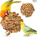 Abizoo Natural Pinecone Chew Toys with Edible Sunflower & Veggies - Malt Sugar Coated Foraging Enrichment for Parrots Cockatiels Conures Budgies Immune & Digestive Support Safe Bird Toy 2pcs