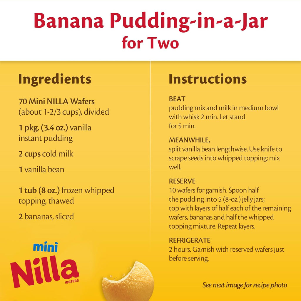 NILLA Wafers Mini Cookies, Vanilla Wafers, 10 Snack Packs