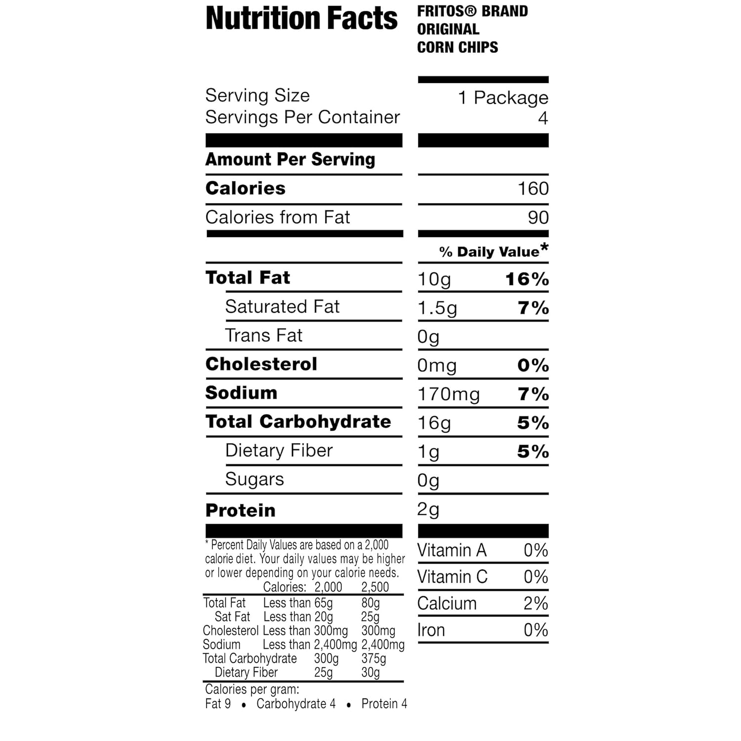 Fritos Original Corn Chips, 1 Ounce (Pack of 40)