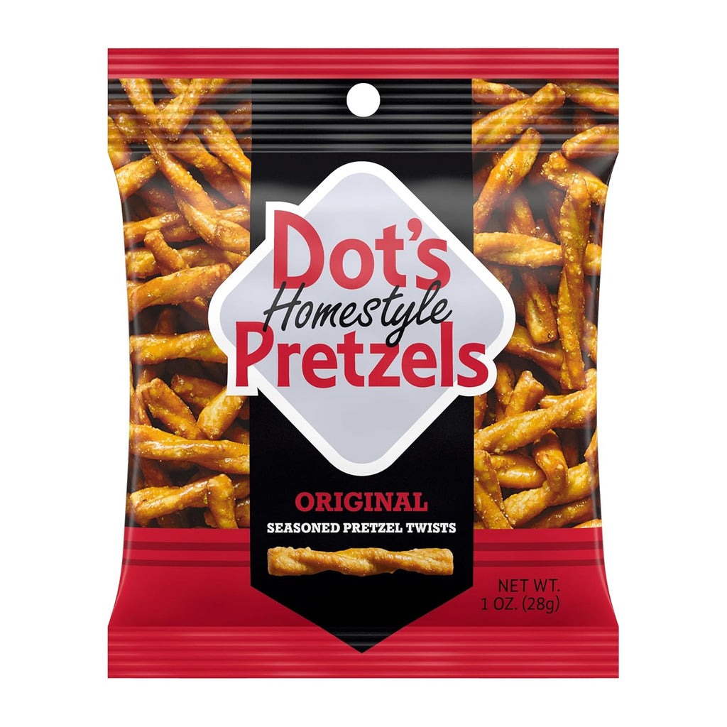Dot's Homestyle Pretzels Variety Pack, Original, Honey Mustard, and Parmesan Garlic Twist Snack, 1oz Individually Sized Bags (18 Count)