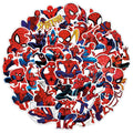 50pcs Spiderman Stickers for Water Bottle, Cool SuperHero Movie Waterproof Vinyl Decal for Kids Teen Adult Laptop Skateboard Phone Travel Case Bike Guitar Computer