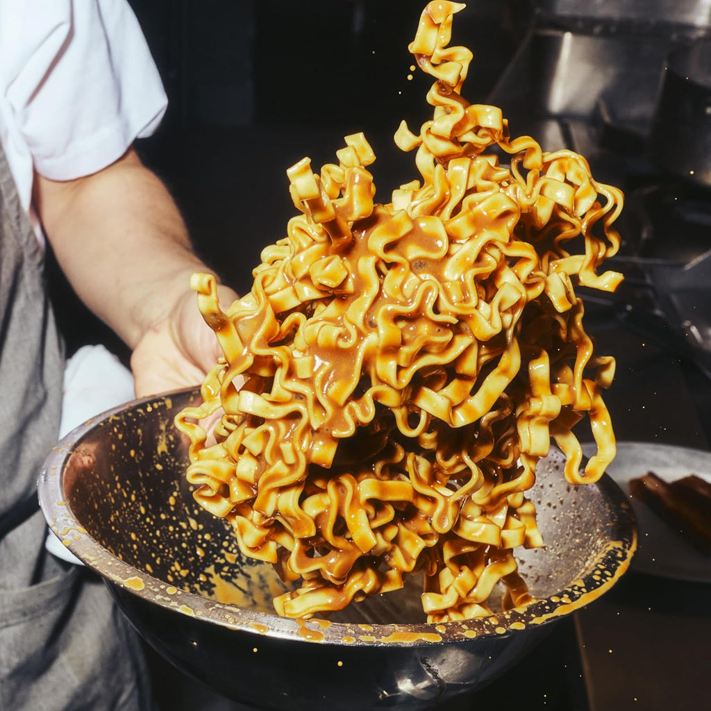 Momofuku Sesame Miso Ramen Noodles by David Chang, Air-Dried Instant Noodles with Sauce and 12g of Plant Based Protein, 4 Servings