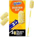Swiffer Duster Heavy Duty 3 ft Extendable Handle Starter Kit with 3 Refills