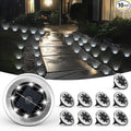 SOLPEX 10 Pack Small Solar Ground Lights, Pathway Lights Cool White | Stainless Steel Solar Powered Walkway Lights Waterproof, Landscape Lighting for Driveway, Garden, Backyard, Patio