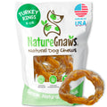 Nature Gnaws USA Turkey Tendon Rings for Dogs (8oz) - Delicious Grain Free Reward Snack for Small, Medium & Large Breeds - Premium Natural Dog Chew Treats