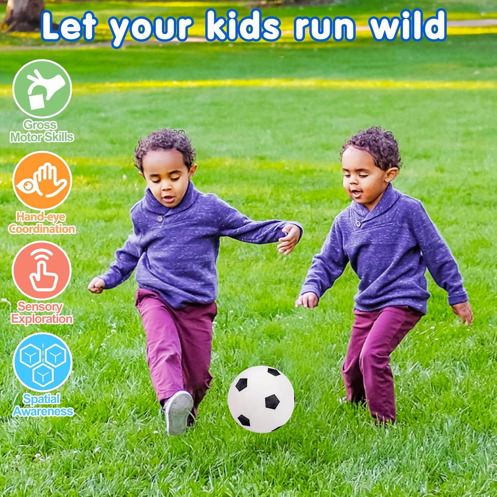 5 Pack Sports Balls Set for Kids with Bag Toddlers 1-3 Football Soccer Basketball Baseball Volleyball Outdoor Toys for 1 2 3 Year Old Boys Sport Bouncy Playground Toddler 1-3 2-4 3-5 Birthday Gifts