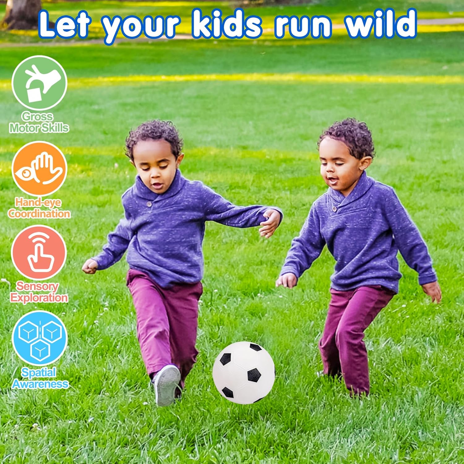 5 Pack Sports Balls Set for Kids with Bag Toddlers 1-3 Football Soccer Basketball Baseball Volleyball Outdoor Toys for 1 2 3 Year Old Boys Sport Bouncy Playground Toddler 1-3 2-4 3-5 Birthday Gifts
