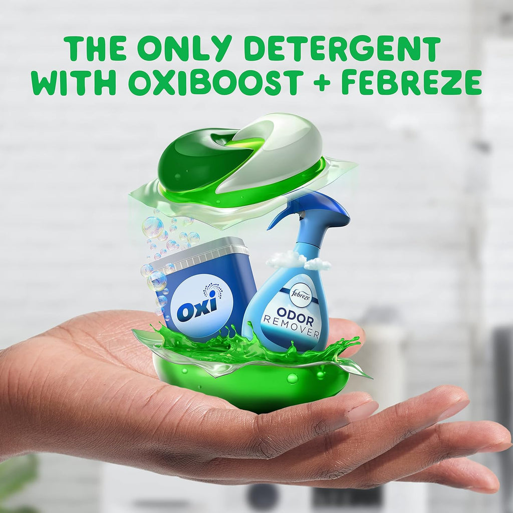 Gain Flings Laundry Detergent Pacs with Odor Defense, 112 Count, Super Fresh Blast Scent, HE 3in1 Detergent Pacs with Febreze and Oxi