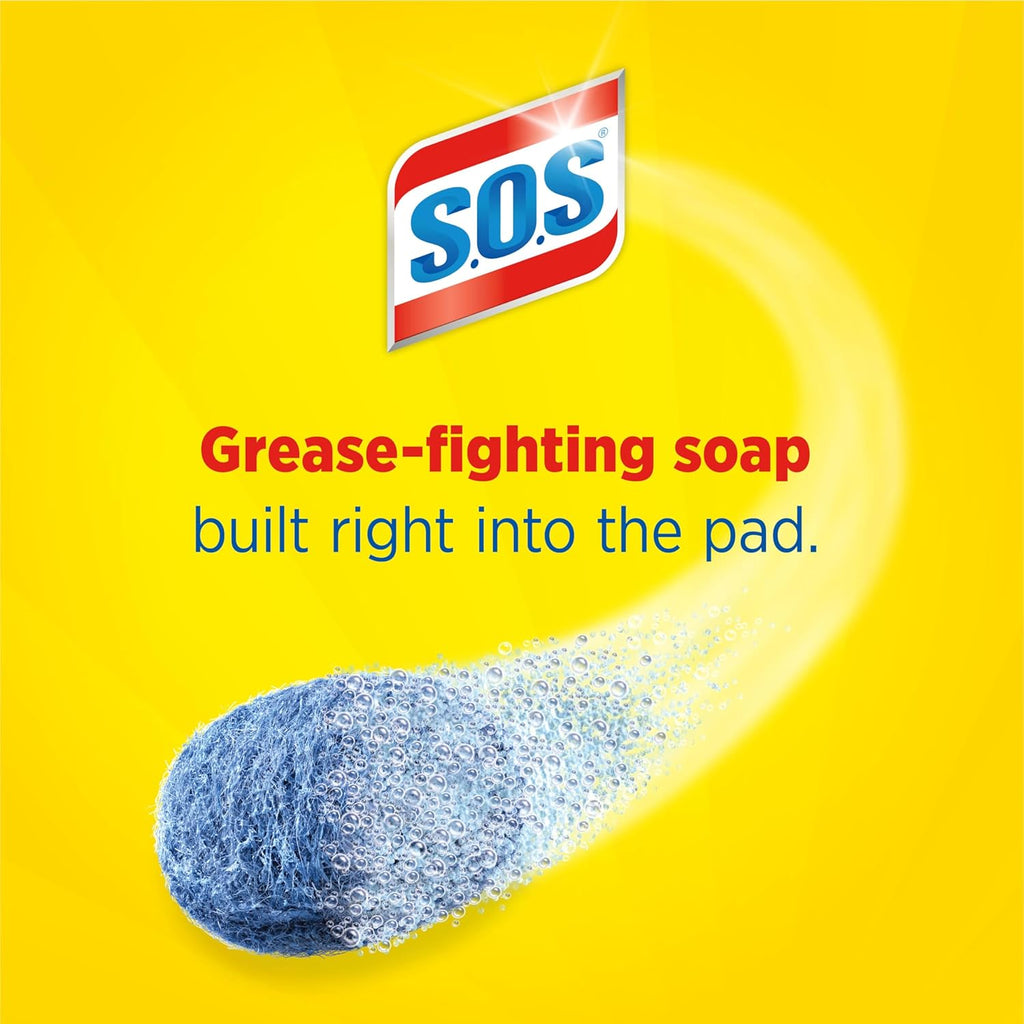 S.O.S Steel Wool Soap Pads, Lemon Fresh, 10 Count