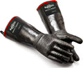 RAPICCA 932°F Heat Resistant BBQ Grill Gloves: Oil Resistant Waterproof for Smoking Grilling Cooking Barbecue Deep Frying Turkey Rotisserie Handling Hot Greasy Meat | Great Stocking Stuffers for Men