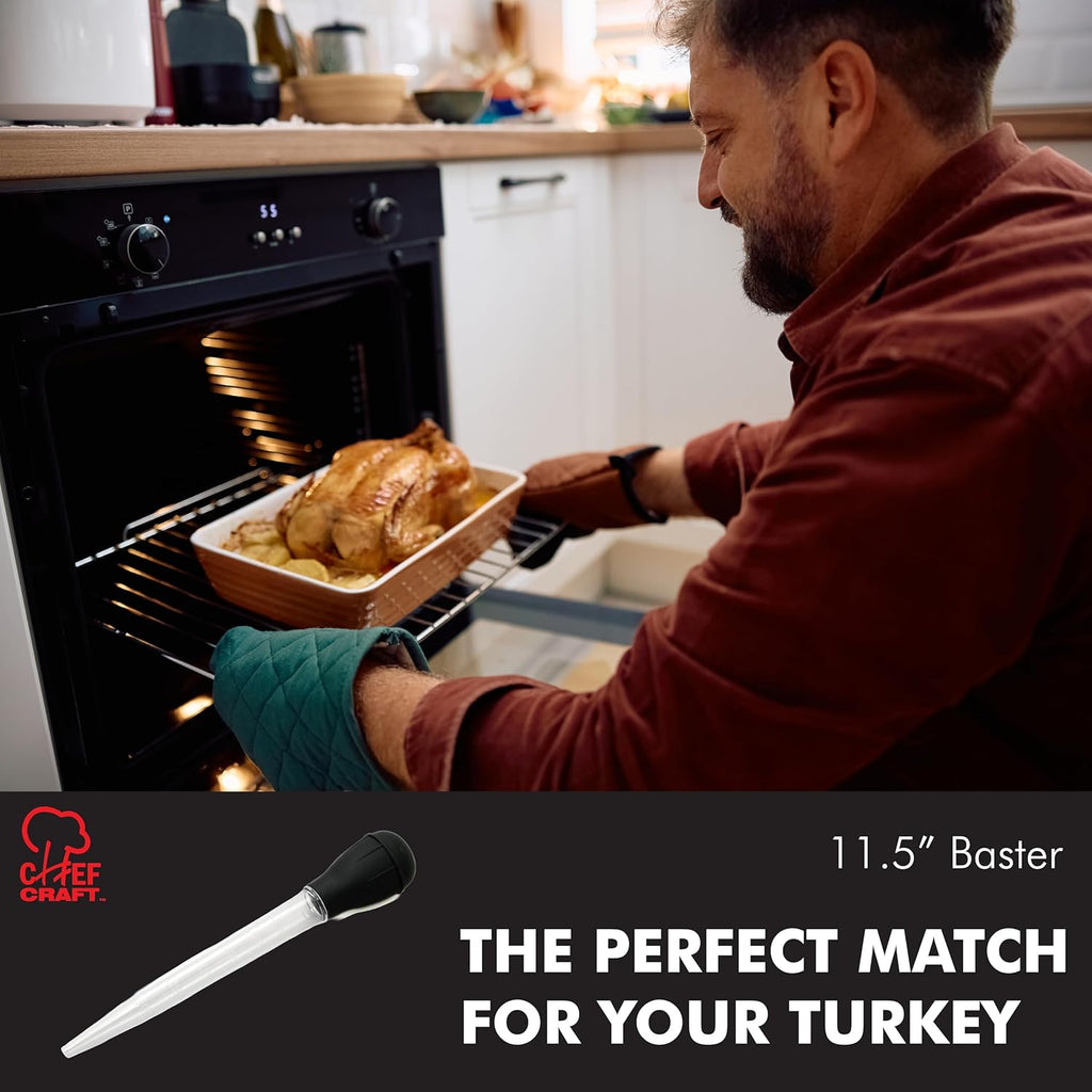 Chef Craft Classic Baster with Clear Tube, 11.5 inches in Length, Black