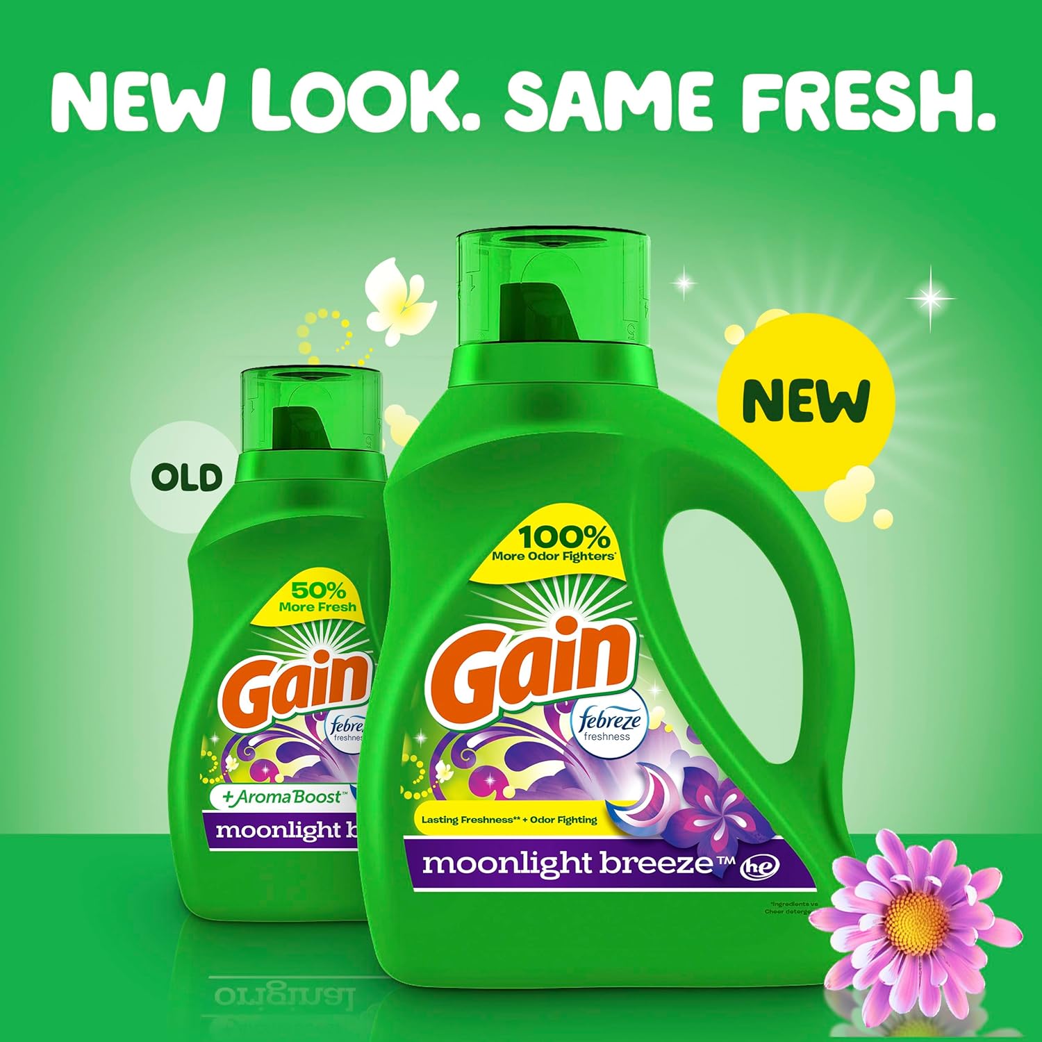 Gain Moonlight Breeze HE Deep Cleaning Concentrated Liquid Laundry Detergent, 61 Loads, 88 fl oz
