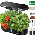 Hydroponics Growing System Kit: 12 Pods Temp & Humidity Monitor | Indoor Herb Garden with Full Spectrum LED Grow Light for Growing Vegetables, Herbs and Lettuce - Beginner Plant Gardeners