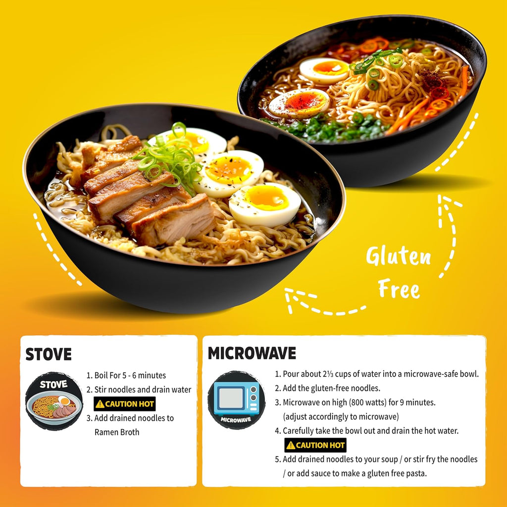 Gluten free ramen noodles (10 packs) gf gluten free noodles vegan healthy brown rice noodle.