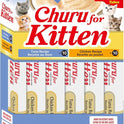 INABA Churu for Kittens, Lickable, Squeezable Creamy Purée Cat Treat with Green Tea Extract & Taurine, 0.5oz. Each Tube, 20 Tubes, Tuna & Chicken Variety