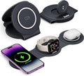 3 in 1 Charging Station for Apple Multiple Devices, Foldable Travel Wireless Charger 18W for iPhone Air 17 16 15 14 13 Pro Max Plus &Apple Watch Series/Airpods