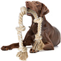 Fida Dog Rope Toys for Large/Medium Aggressive Chewers, Tough Cotton Chew Toy, 3 Feet 5 Knots Indestructible, Tug of War Dog Pull Rope Teeth Cleaning