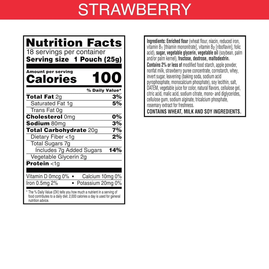 Special K Bar Pastry Crisps, 100 Calories, Breakfast Bars, Value Size, Strawberry, 15.84oz Box (36 Crisps)