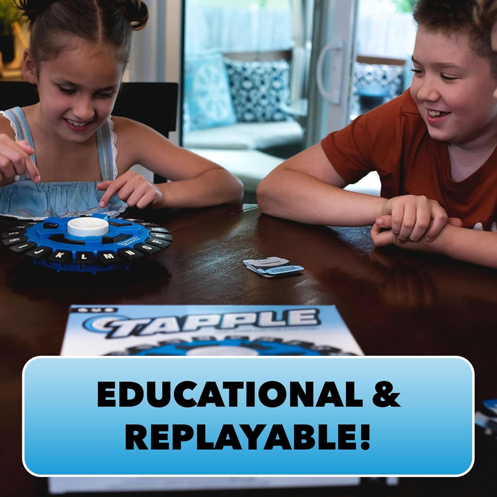 USAOPOLY The Original TAPPLE, The Fast-Paced Family Board Game,Choose a Category & Race Against The Timer to be The Last Player,Learning Word Game for Ages 8 & Up, 2-8 Players, 15-20 Minute Play Time