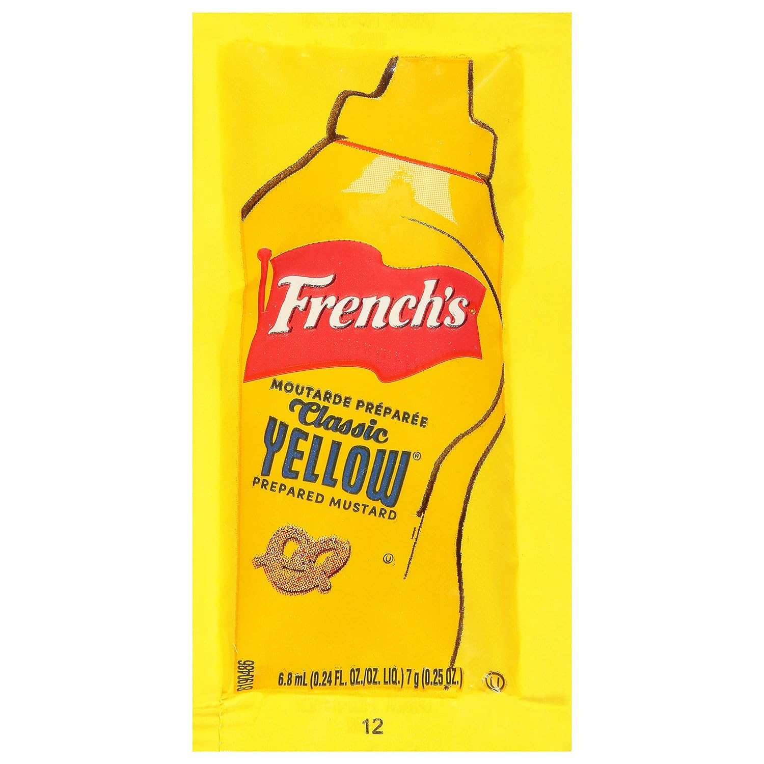 French's Classic Yellow Mustard Packets, 500 count - One 500 Count Individual Yellow Mustard Packets, Perfect Single-Serve Size for Delivery and Takeout Orders