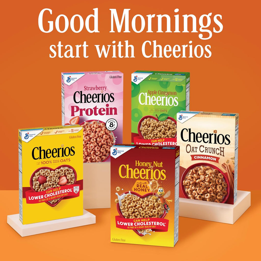 Honey Nut Cheerios Cereal, Limited Edition Heart Shapes, Affirmations Box, Heart Healthy, Gluten Free, Giant Size, 27.2 oz