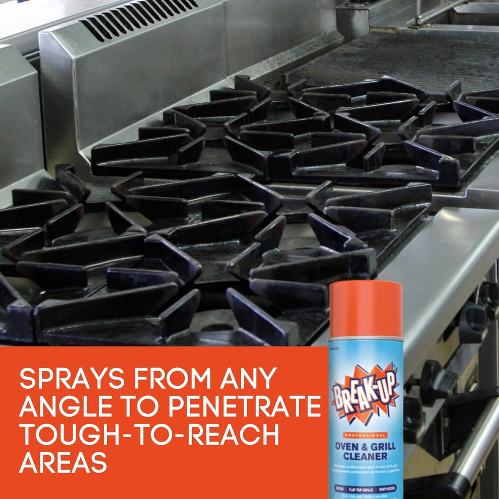 Diversey CBD991206 Break Up Professional Oven & Grill Cleaner, Heavy Duty Spray Removes Baked on Grease, Aerosol, 19-Ounce