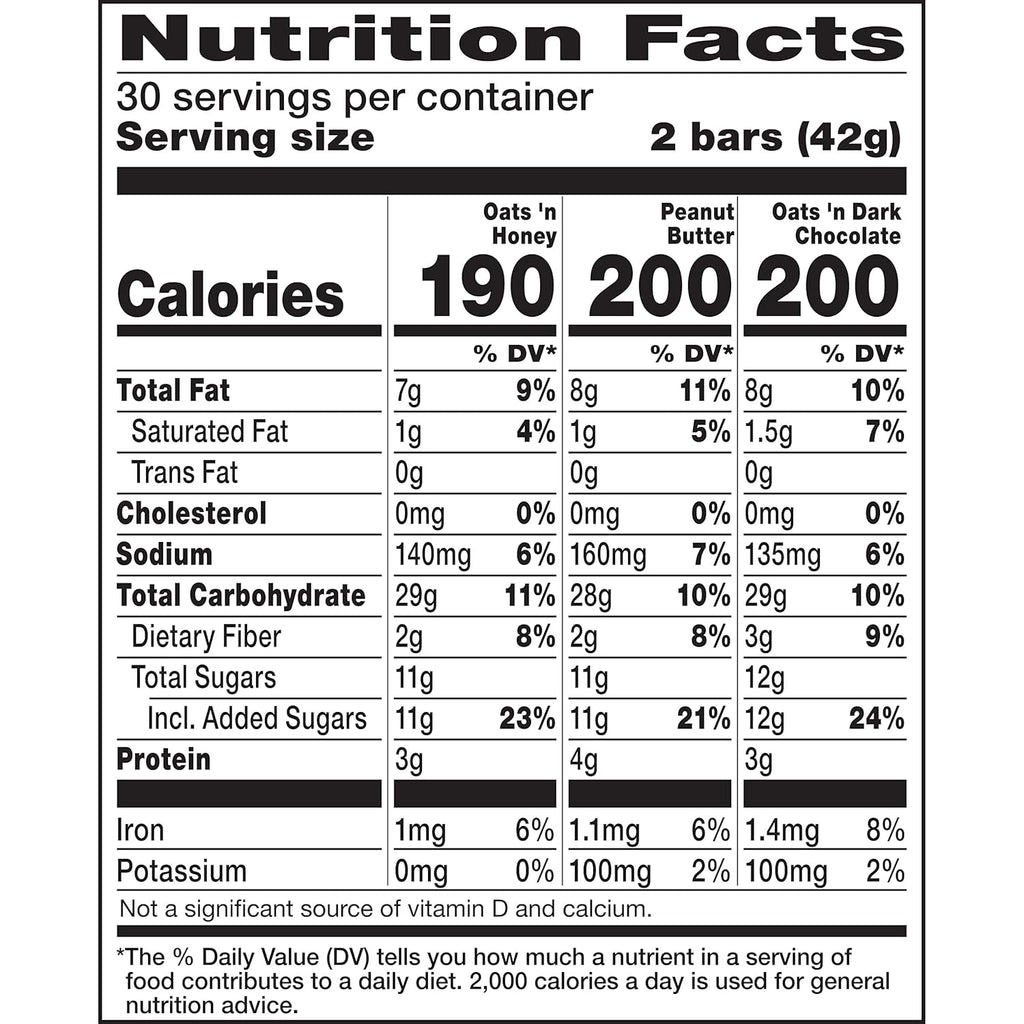 Nature Valley Crunchy Granola Bars, Value Pack, 60 Bars, 44.7 OZ Count (30 Pouches)