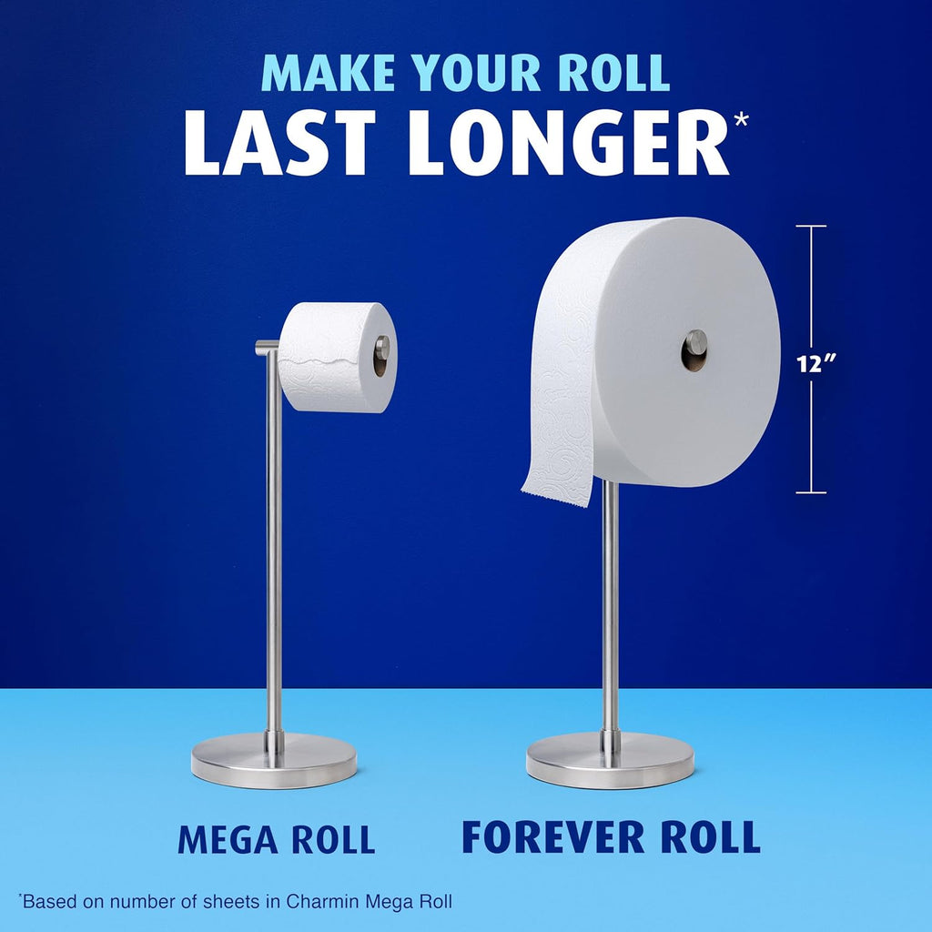 Charmin Toilet Paper Ultra Soft, Forever Roll Starter Kit, 1 Holder, 2 Rolls, 2-ply Bath Tissue