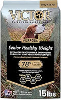 VICTOR Super Premium Dog Food – Purpose – Senior Healthy Weight Management – Dry Dog Food for Adult Dogs – Gluten Free with Glucosamine and Chondroitin, for Hip and Joint Health, 15lbs
