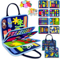 Exorany Busy Board Montessori Toys for Toddler Boy Birthday Gifts, Busy Book Sensory Learning Toys for Toddlers, Toddler Boy Airplane Car Travel Toy Educational Activities