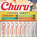 INABA Churu Cat Treats, Lickable, Squeezable Creamy Purée Cat Treat with Green Tea Extract & Taurine, 0.5 Ounces Each Tube, 40 Tubes, Chicken Variety Box