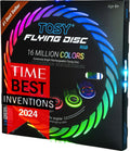 TOSY Flying Disc - 108 RGB Multicolor or 36 Monocolor LEDs, Super Bright, Smart Modes, Christmas Stocking Stuffers Gift, Camping Toy for Kid/Teen/Adult, Auto Light Up, Rechargeable, Waterproof, 175g