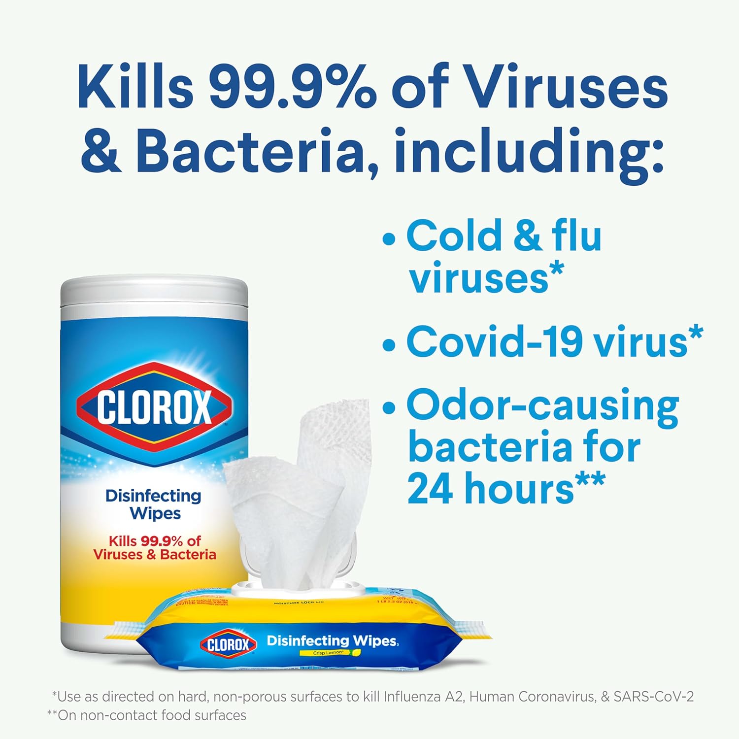 Clorox Disinfecting Cleaning Wipes Variety Pack, 75 Count Each, Pack of 3 (Package May Vary)