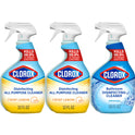 Clorox Disinfecting All-Purpose Cleaner 32 Oz and Bathroom Cleaner, Household Essentials, 30 Oz, Pack of 3