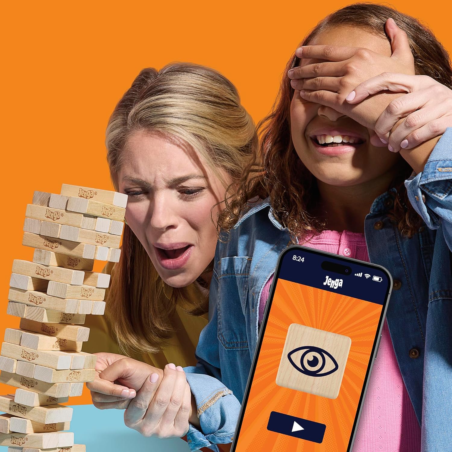 Hasbro Gaming Jenga Game | The Original Wood Block Game with Genuine Hardwood Blocks | Stacking Tower | Ages 6+ | 1 or More Players | Party Games for Kids | Family Games