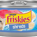 Purina Friskies Shreds With Ocean Whitefish and Tuna in Sauce Wet Cat Food - (Pack of 24) 5.5 oz. Cans