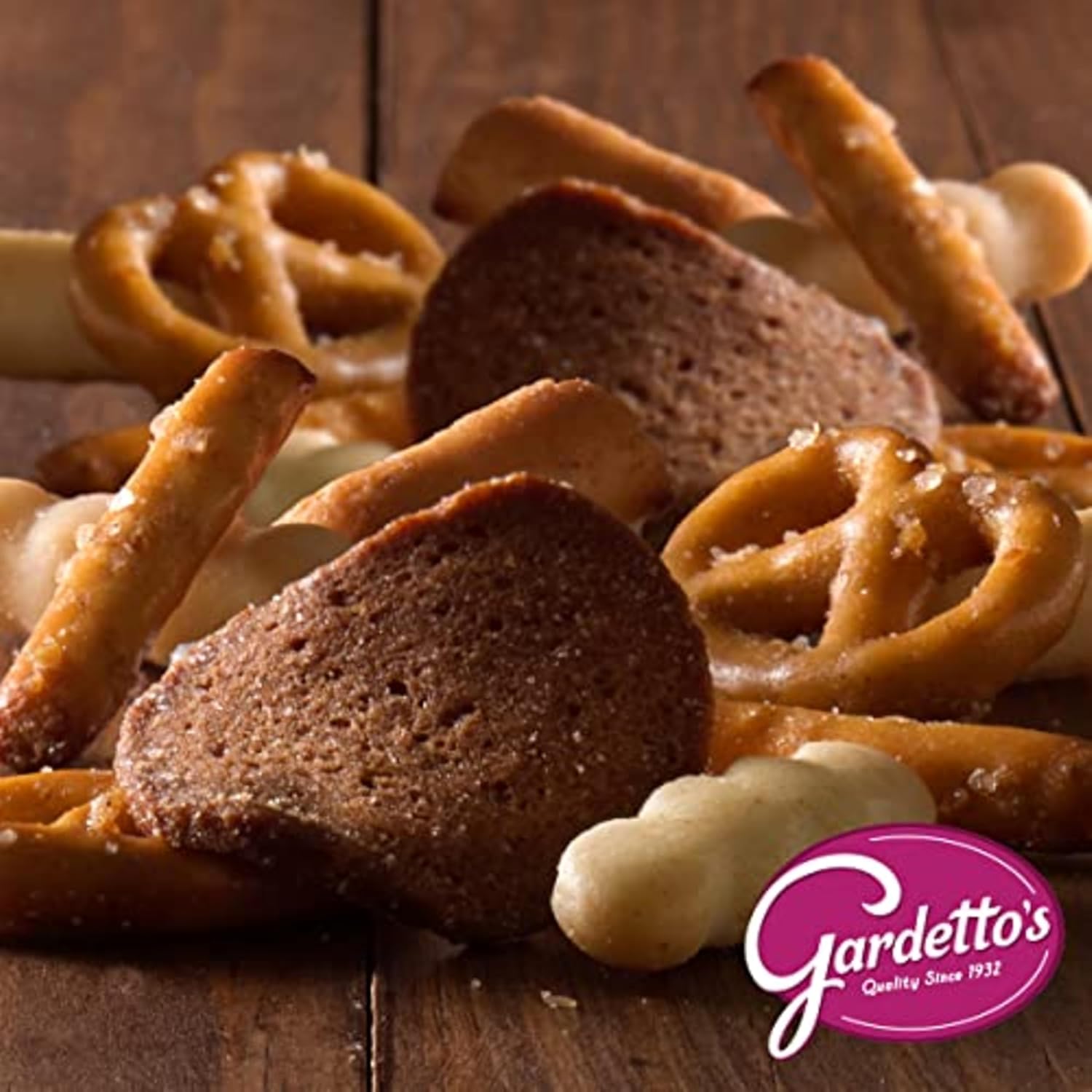 Gardetto's Original Recipe Snack Mix, Crunchy Breadsticks, Pretzels & Roasted Rye Chips, Kosher Snacks Multipack, 10 Single-Serve Bags, Individually Wrapped Party & Family Pack, 17.5 oz Bulk Box