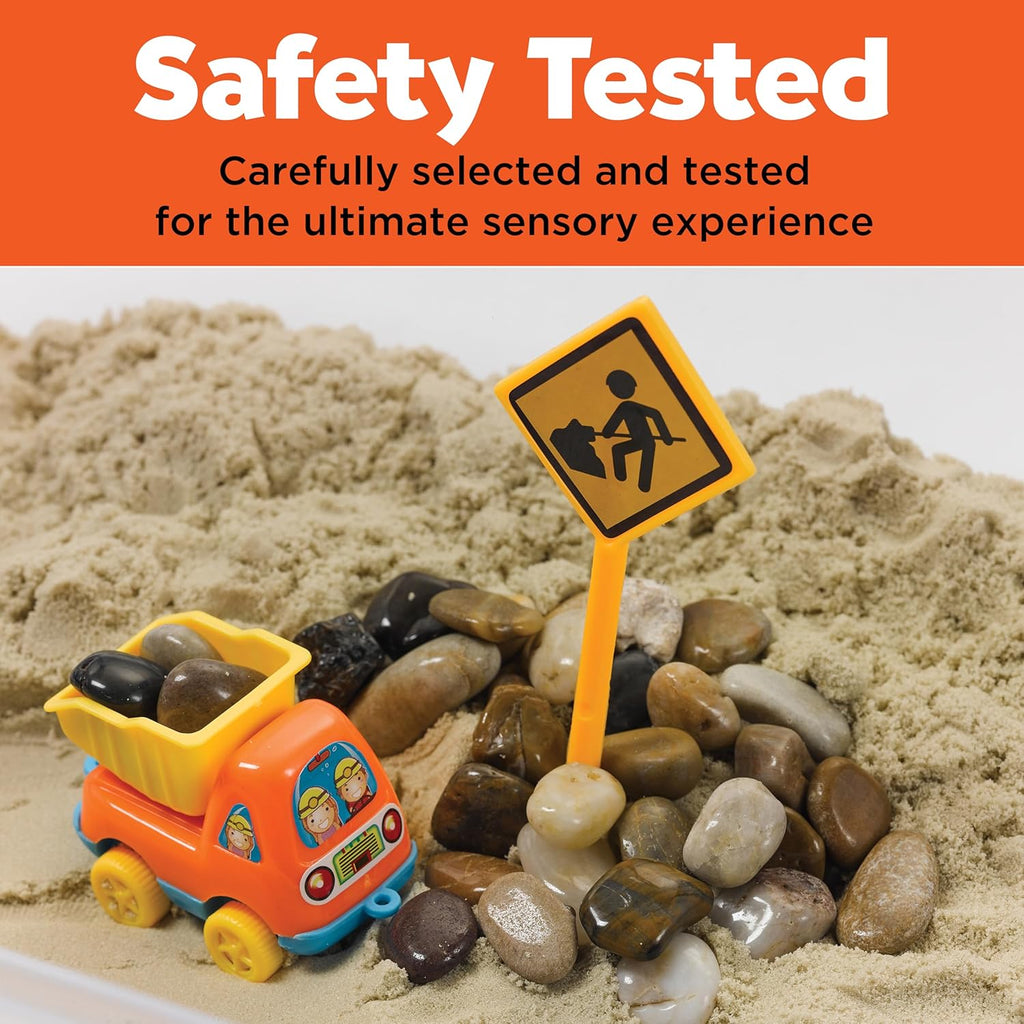 Creativity for Kids Sensory Bin: Construction Zone Playset - Preschool Learning Activities, Excavator Toys for Boys Ages 3-5+, Outdoor Toys and Gifts for Kids