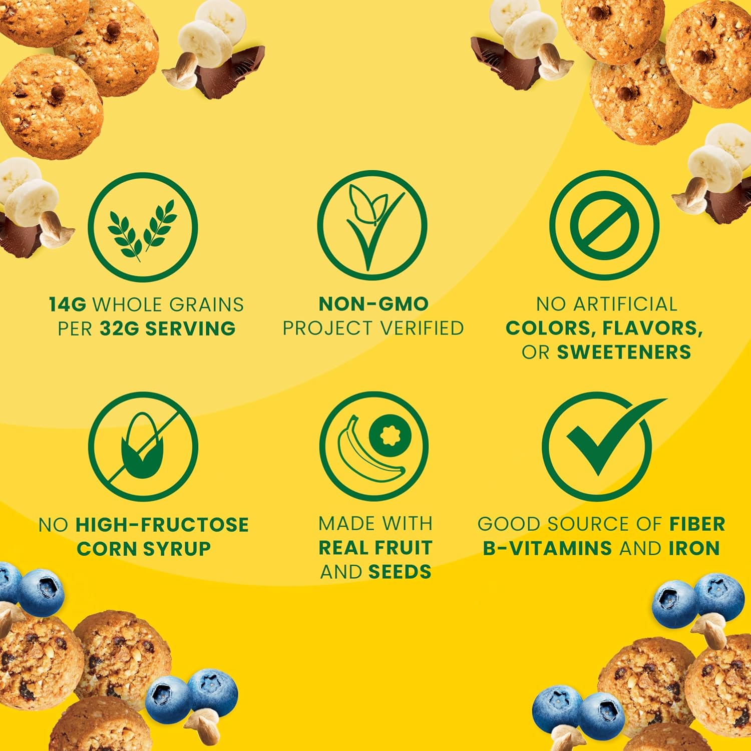 belVita Energy Snack Bites Variety Pack, Banana Dark Chocolate & Sunflower Seed, Blueberry & Sunflower Seed, 15 Snack Packs