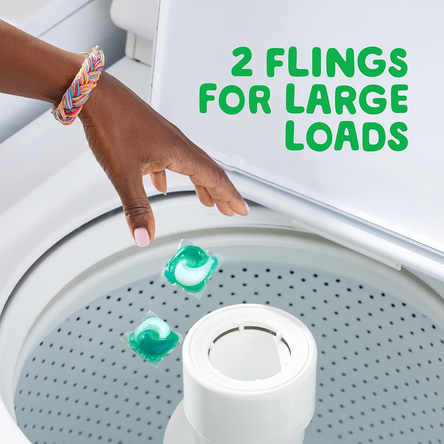 Gain Flings Laundry Detergent Pacs with Odor Defense, 112 Count, Super Fresh Blast Scent, HE 3in1 Detergent Pacs with Febreze and Oxi