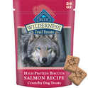 Blue Buffalo Wilderness Trail Treats Crunchy Dog Biscuits, Grain-Free and High-Protein Dog Treats Made with Natural Ingredients, Salmon Recipe 24-oz Bag