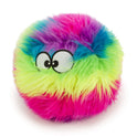 goDog Furballz Squeaky Plush Ball Dog Toy, Chew Guard Technology - Rainbow, Large