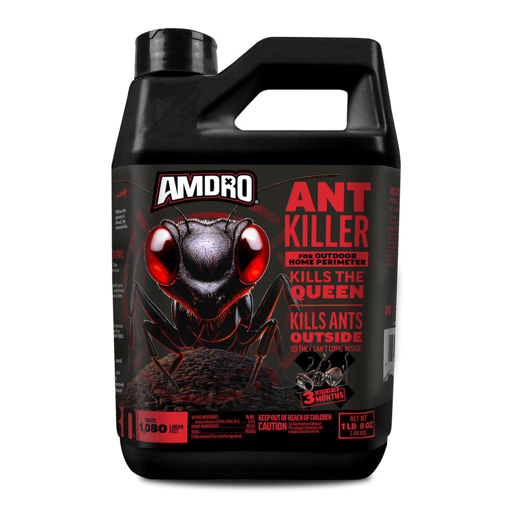 Amdro Ant Killer for Outdoor Home Perimeter, 24 Oz | Controls 25 species, outdoor ant bait, works up to 3 months, for lawns, landscaped areas, ornamental gardens