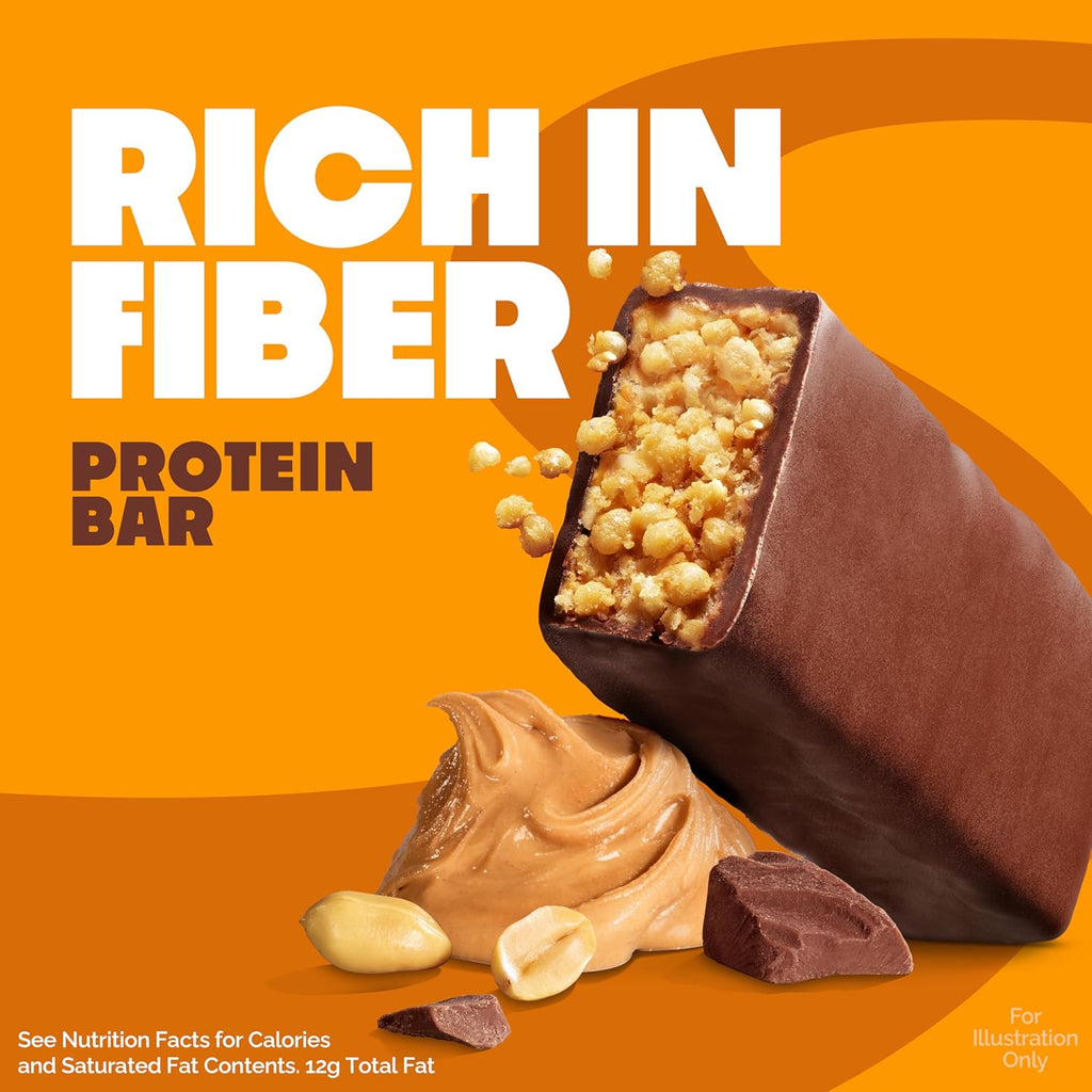 Quest Nutrition Crispy Chocolate Peanut Butter Hero Protein Bar, 18g Protein, 1g Sugar, 3g Net Carb, Gluten Free Protein Snack, Keto Friendly, 12 Count