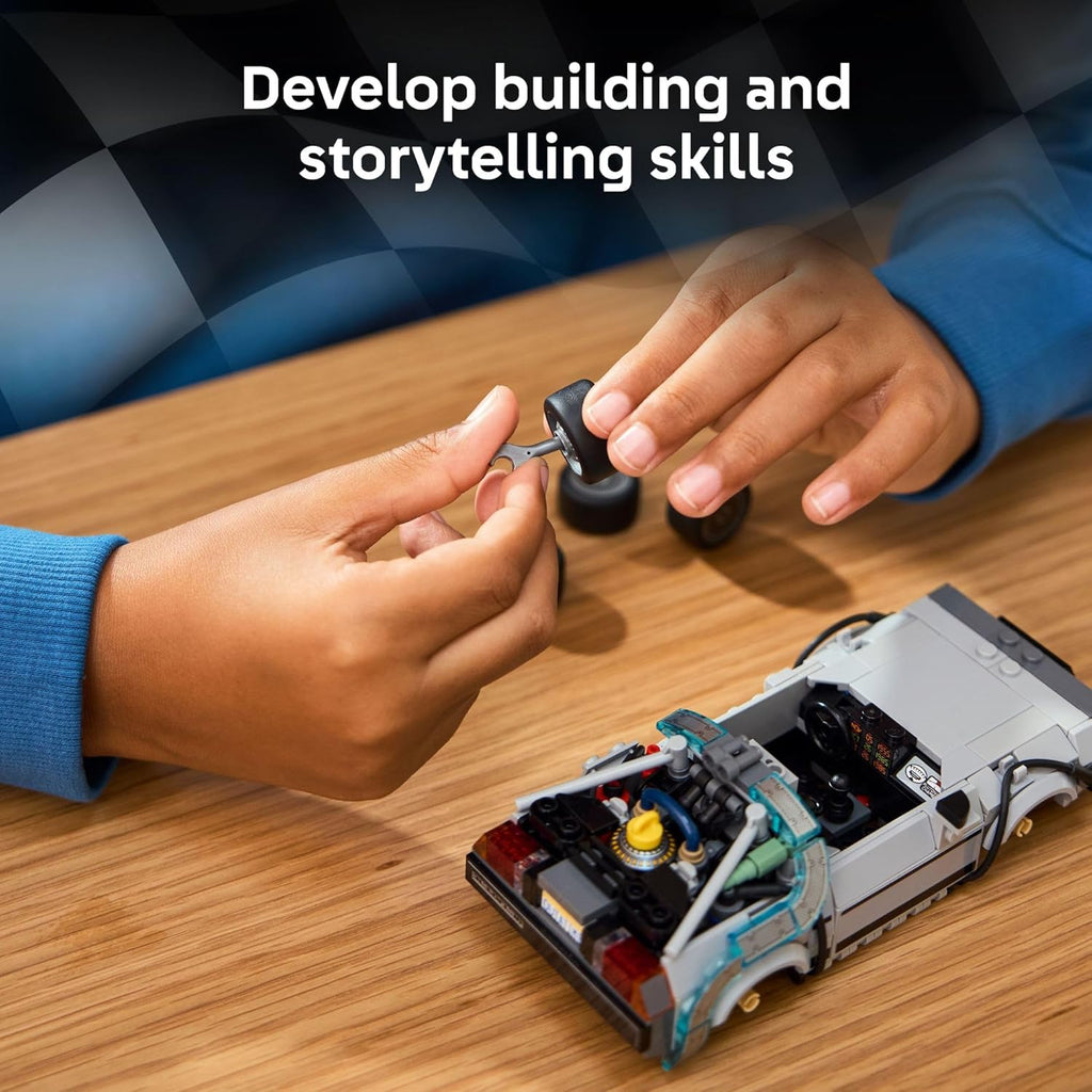LEGO Speed Champions Time Machine from Back to The Future Building Toy for Kids - Pretend Play & Display Car Toy W/2 Build Modes for Boys & Girls, Ages 9+ - Gift Ideas for Birthdays & Fans - 77256