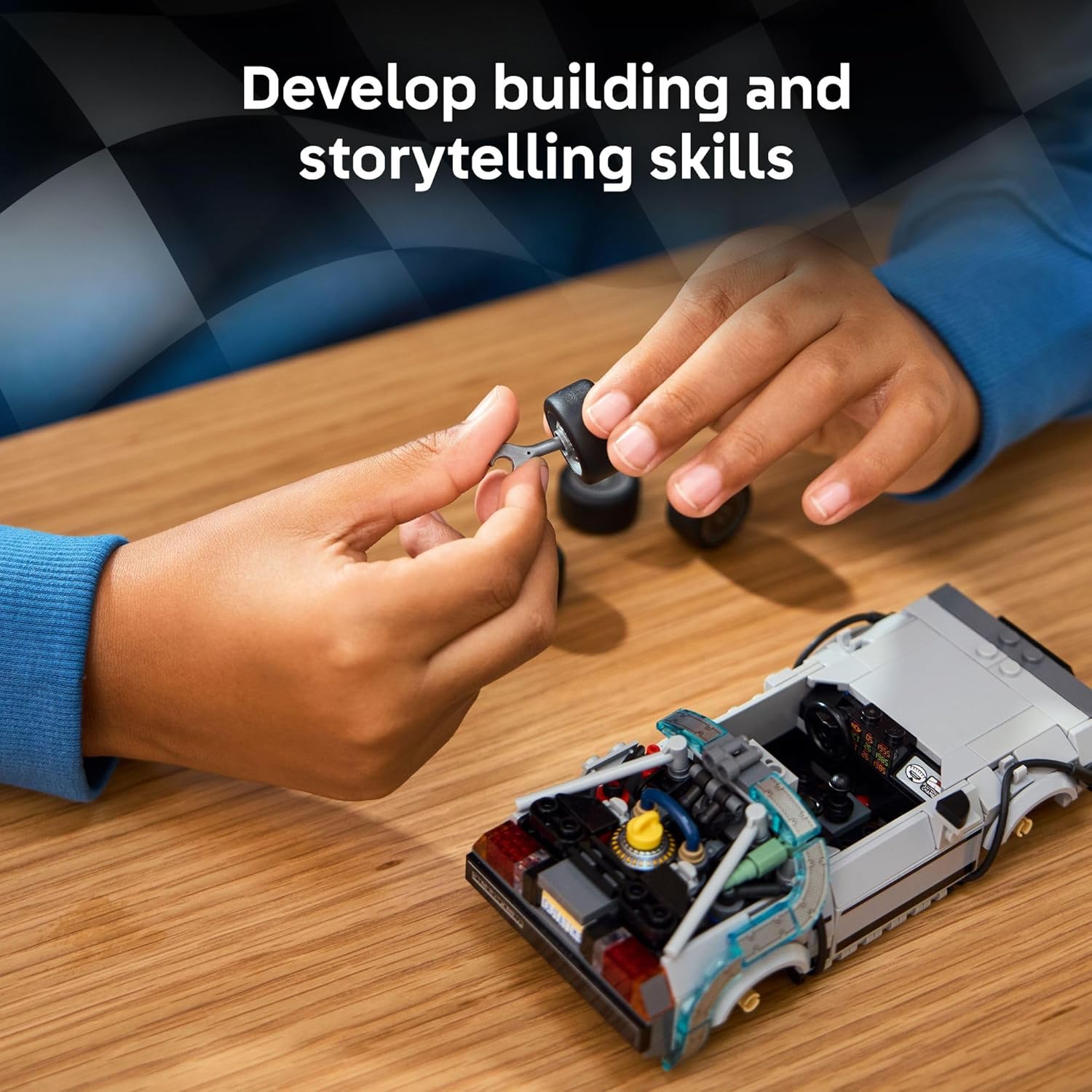 LEGO Speed Champions Time Machine from Back to The Future Building Toy for Kids - Pretend Play & Display Car Toy W/2 Build Modes for Boys & Girls, Ages 9+ - Gift Ideas for Birthdays & Fans - 77256